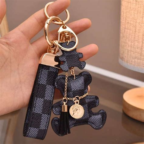 louis vuitton keychain teddy bear|Louis Vuitton lanyard keychain.